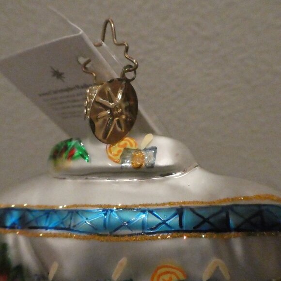 Christopher Radko Blown Glass Hawaiian Shirt Christmas Ornament - Picture 9 of 11